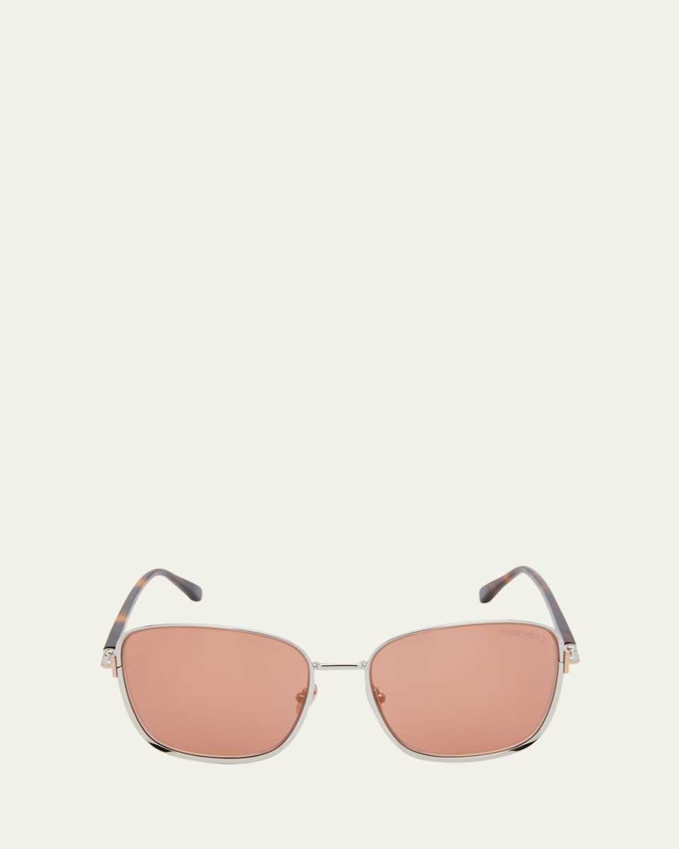 Fern Square Mixed-Media Sunglasses